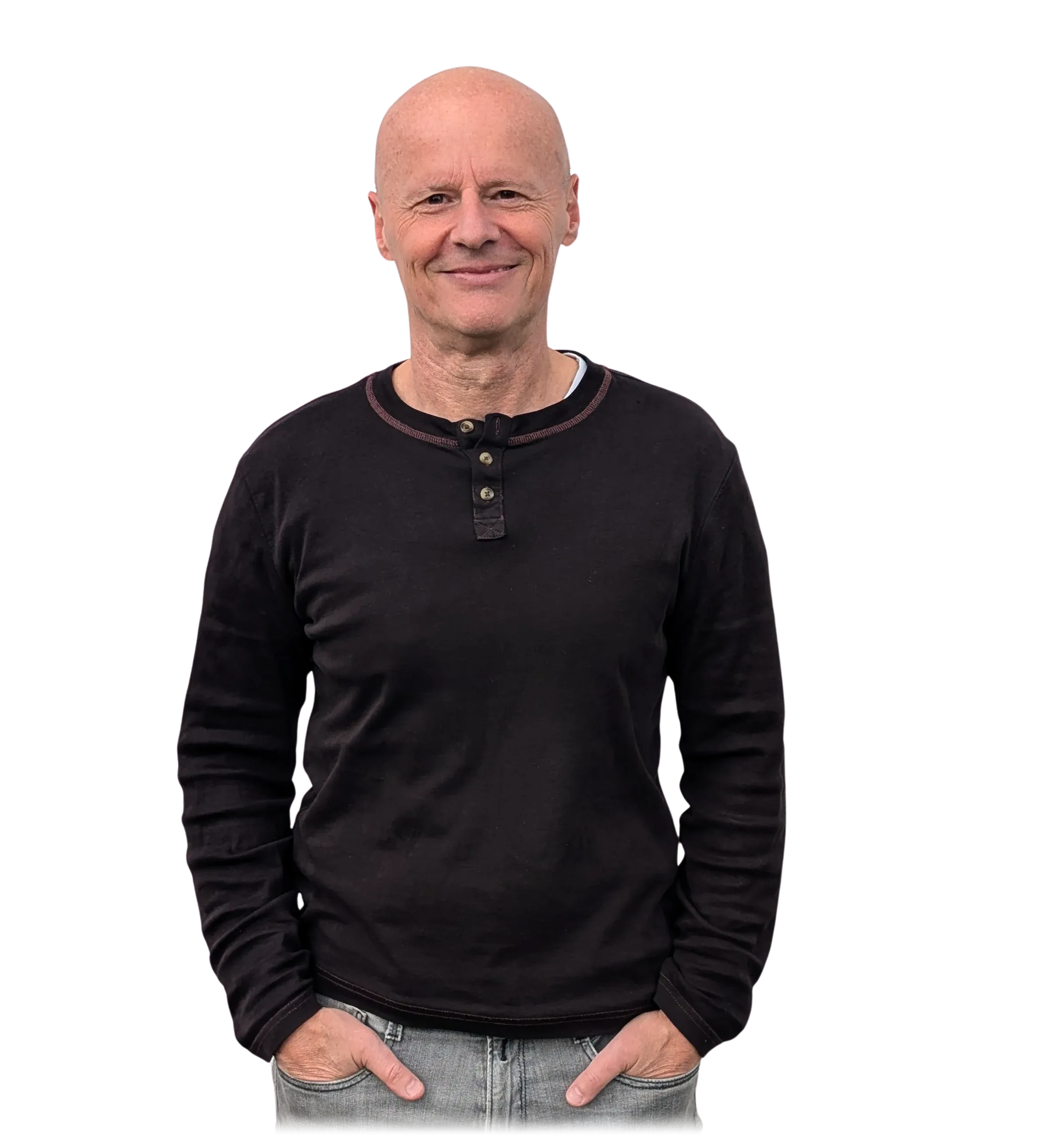 Simon Bowen, coach and mentor, standing with his hands in his pockets.